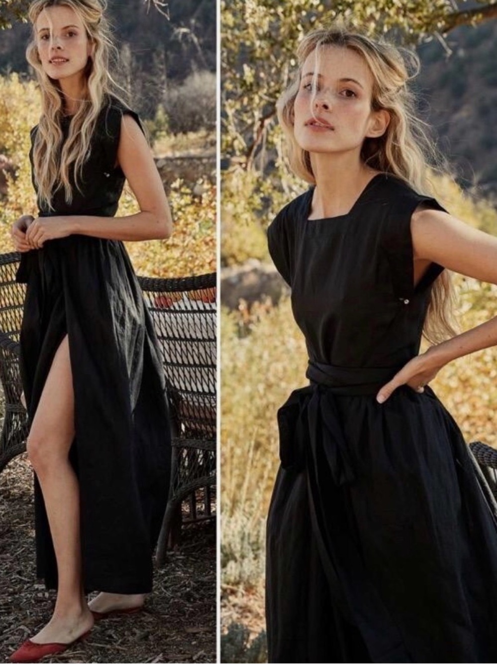 Doen Pacifica Black Wrap Dress - Picture 2 of 6